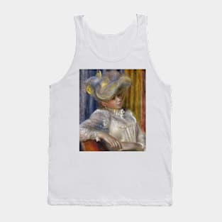 Woman with a Hat by Auguste Renoir Tank Top